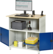 RAU Pc-tafel 1023, RAL7035 lichtgrijs/RAL5010 gentiaanblauw