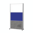 MAUL Bord voor scheidingswand MAULconnecto, hoogte x breedte 1800 x 1000 mm, wand wit/blauw/donkergrijs