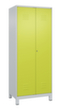 C+P Locker met zitbank Classic Plus voor scheiding van kleding, vakbreedte 400 mm