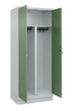 C+P Locker met zitbank Classic Plus voor scheiding van kleding, vakbreedte 400 mm  S