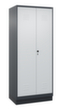 C+P Locker met zitbank Classic Plus voor scheiding van kleding, vakbreedte 400 mm