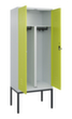 C+P Locker met zitbank Classic Plus voor scheiding van kleding, vakbreedte 400 mm  S