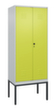 C+P Locker met zitbank Classic Plus voor scheiding van kleding, vakbreedte 400 mm