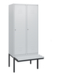 C+P locker Classic Plus met bank, vakbreedte 400 mm