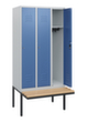 C+P locker Classic Plus met bank, vakbreedte 300 mm  S