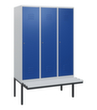 C+P locker Classic Plus met bank, vakbreedte 400 mm