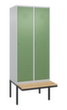 C+P locker Classic Plus met bank, vakbreedte 400 mm