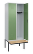 C+P locker Classic Plus met bank, vakbreedte 400 mm  S