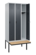 C+P locker Classic Plus met bank, vakbreedte 300 mm  S