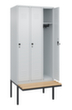 C+P locker Classic Plus met bank, vakbreedte 300 mm  S