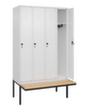 C+P locker Classic Plus met bank, vakbreedte 300 mm  S