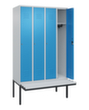 C+P locker Classic Plus met bank, vakbreedte 300 mm  S