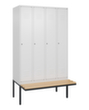 C+P locker Classic Plus met bank, vakbreedte 300 mm