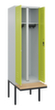 C+P Locker met zitbank Classic Plus voor scheiding van kleding, vakbreedte 300 mm  S