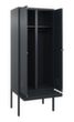 C+P Locker met zitbank Classic Plus voor scheiding van kleding, vakbreedte 400 mm  S