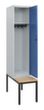 C+P locker Classic Plus met bank, vakbreedte 400 mm  S