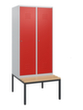 C+P locker Classic Plus met bank, vakbreedte 400 mm