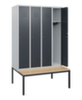 C+P locker Classic Plus met bank, vakbreedte 300 mm  S