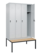 C+P locker Classic Plus met bank, vakbreedte 300 mm  S