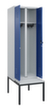 C+P Locker met zitbank Classic Plus voor scheiding van kleding, vakbreedte 300 mm  S