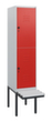 C+P dubbeldekse locker Classic Plus met bank, vakbreedte 400 mm