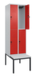 C+P dubbeldekse locker Classic Plus met bank, vakbreedte 300 mm  S