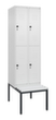 C+P dubbeldekse locker Classic Plus met bank, vakbreedte 300 mm