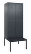 C+P dubbeldekse locker Classic Plus met bank, vakbreedte 400 mm