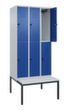 C+P dubbeldekse locker Classic Plus met bank, vakbreedte 300 mm  S