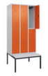 C+P dubbeldekse locker Classic Plus met bank, vakbreedte 300 mm  S