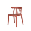 VEBA Stapelstoel Essentials Windson, zitting terracotta, 4-voetonderstel