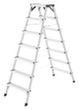 Hailo dubbele ladder StandardLine D60, 2 x 7 antislip geribbelde treden