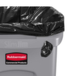 Rubbermaid Afvalverzamelbak Slim Jim® met ventilatiekanalen, 87 l, zwart  S