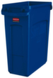 Rubbermaid Afvalverzamelbak Slim Jim® met ventilatiekanalen, 60 l, blauw