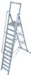 Krause Ladder STABILO® Professional met leuning aan twee zijden, 12 trede(n) met traanplaatprofiel