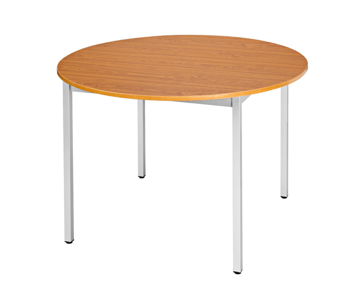 Ronde multifunctionele tafel met frame van vierkante buis, Ø 1100 mm, plaat kersenboom