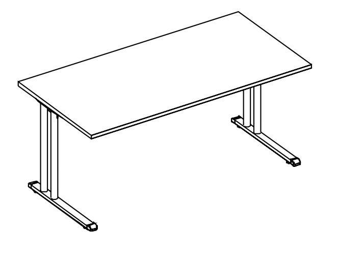 Nowy Styl Bureau E10 met C-voetonderstel  ZOOM