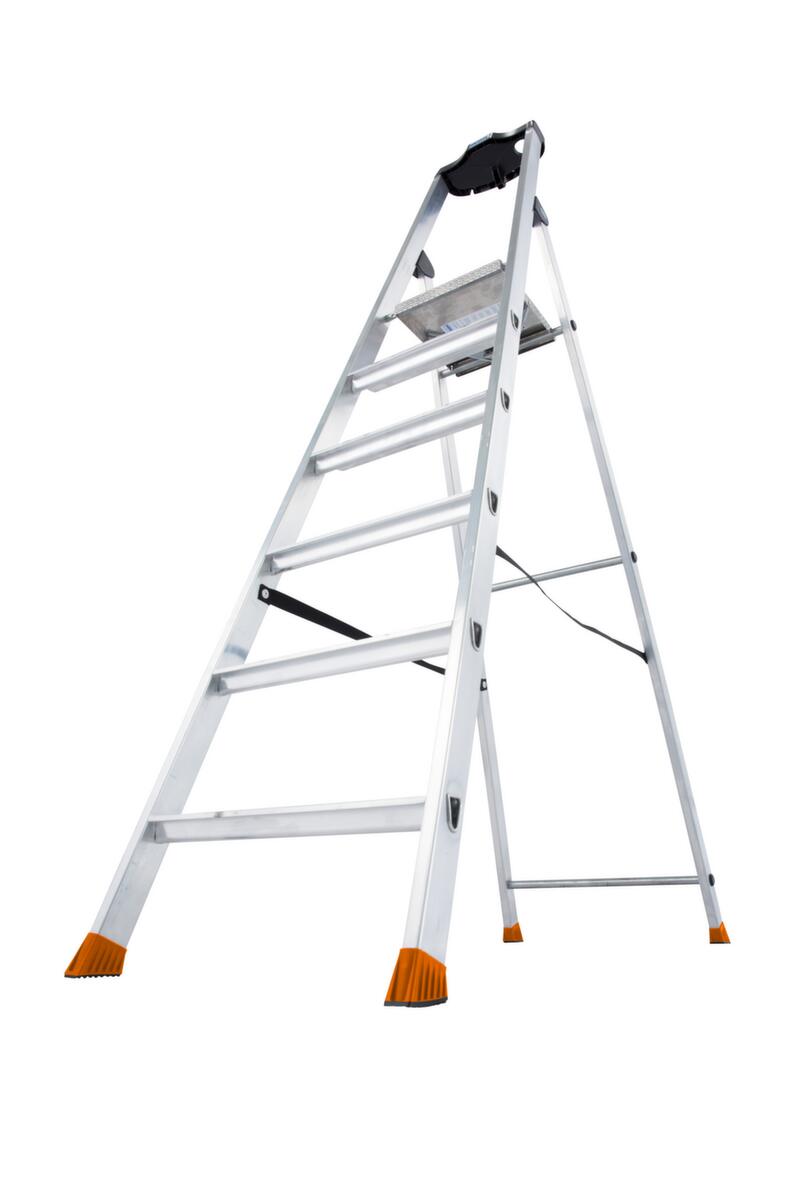 Krause trapladder MONTO® Solido® met bordes met gerstekorrelprofiel, 6 treden met profiel  ZOOM