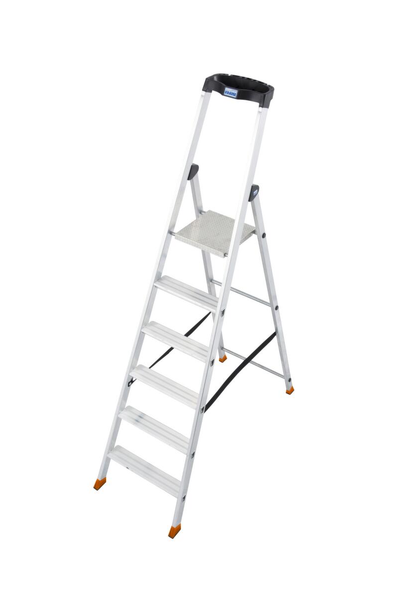 Krause trapladder MONTO® Solido® met bordes met gerstekorrelprofiel, 6 treden met profiel