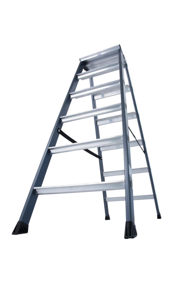 Krause Geëloxeerde dubbele ladder MONTO® SePro D®, 2 x 6 treden met antislipprofiel  ZOOM