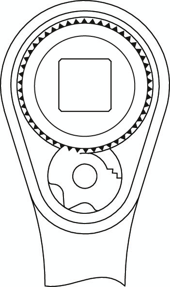 GEDORE 2093 U-20 omkeerbare ratel 1/4"  ZOOM