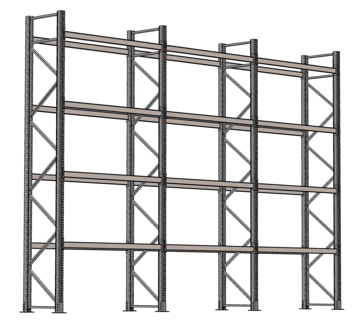 SCHULTE Palletstelling, breedte 5965 mm, voor 30 pallets  ZOOM