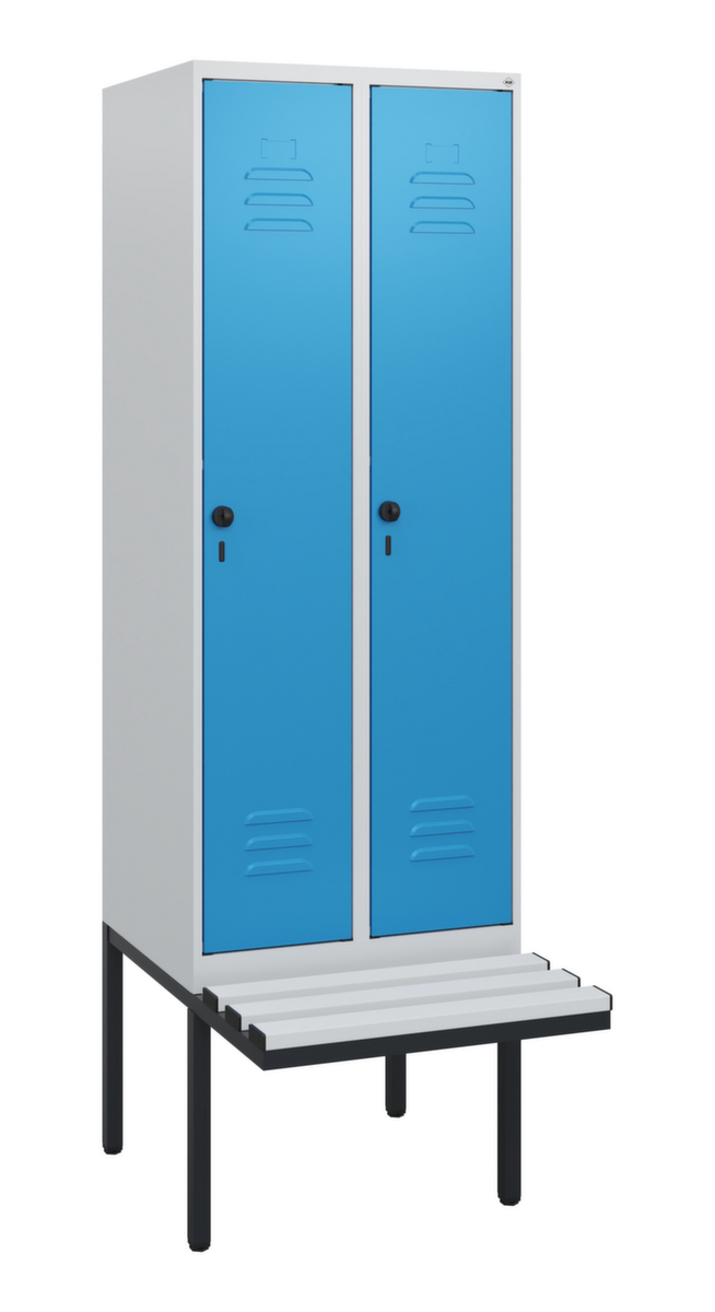 C+P locker Classic Plus met bank, vakbreedte 300 mm