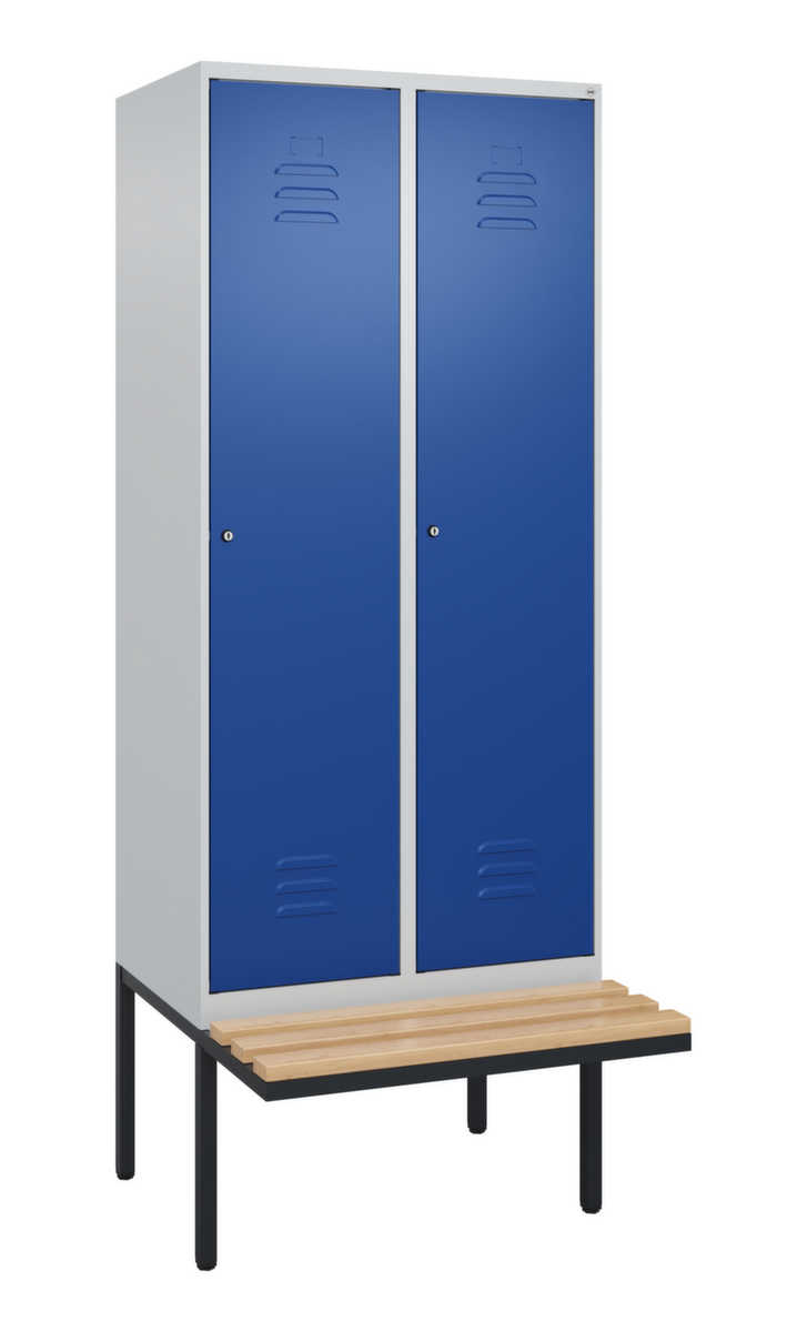 C+P locker Classic Plus met bank, vakbreedte 400 mm