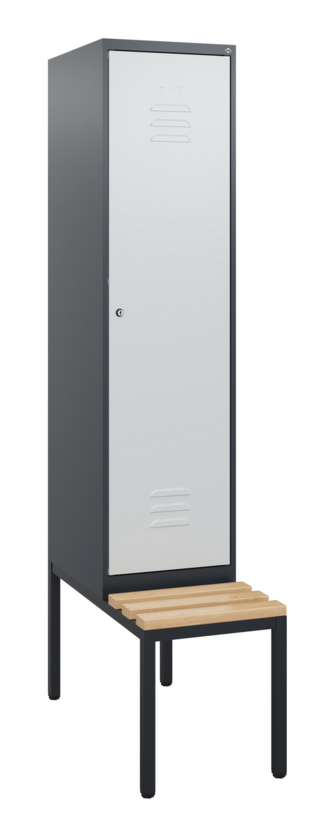 C+P locker Classic Plus met bank, vakbreedte 400 mm