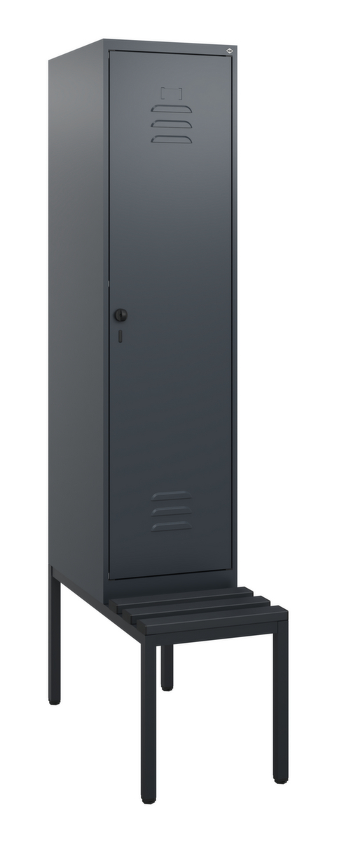 C+P locker Classic Plus met bank, vakbreedte 400 mm