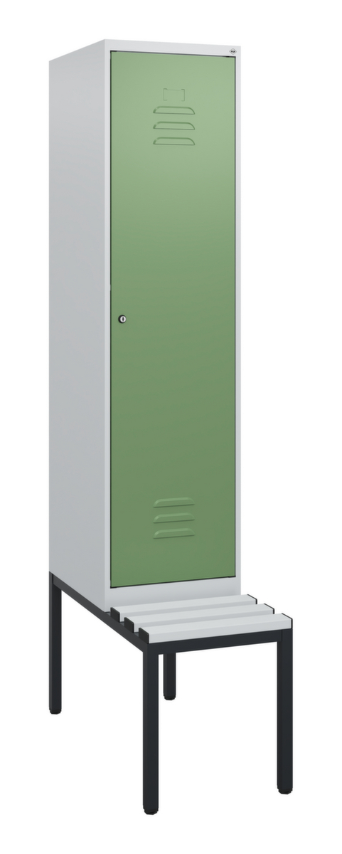 C+P locker Classic Plus met bank, vakbreedte 400 mm