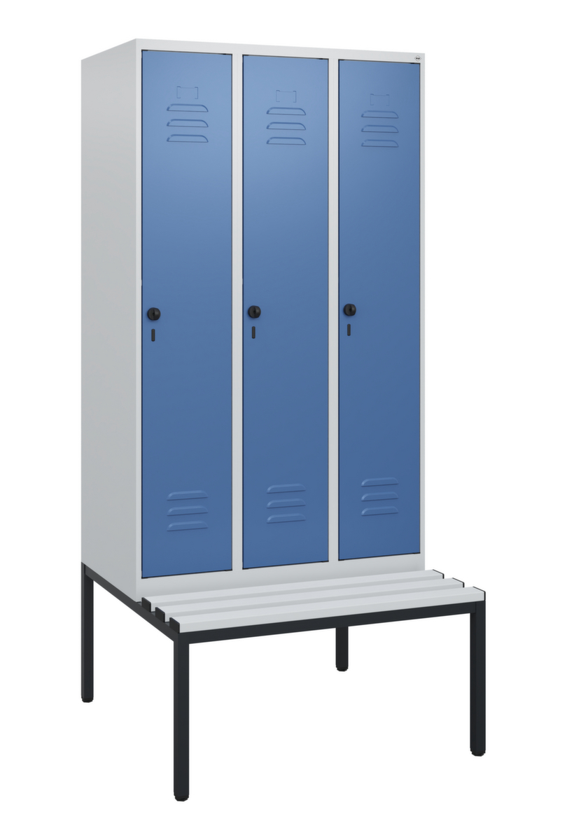 C+P locker Classic Plus met bank, vakbreedte 300 mm