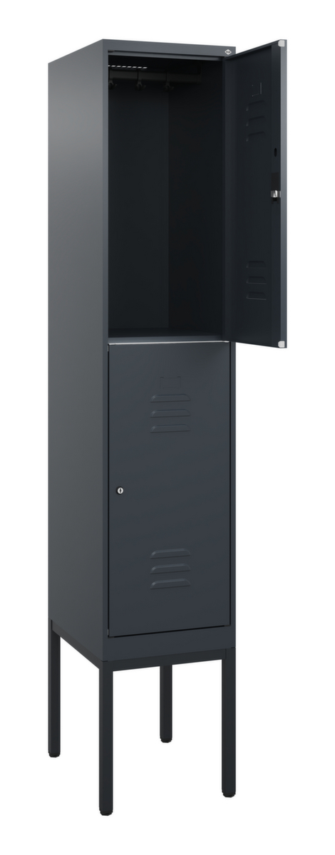 C+P Dubbeldekse locker Classic Plus, vakbreedte 400 mm  ZOOM