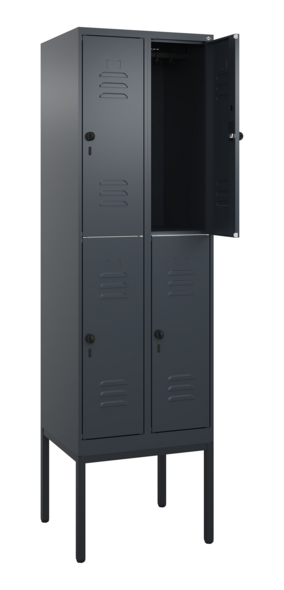 C+P Dubbeldekse locker Classic Plus, vakbreedte 300 mm  ZOOM